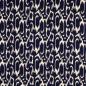 Preview: Viskose-Satin in blau-naturweiß gemustert